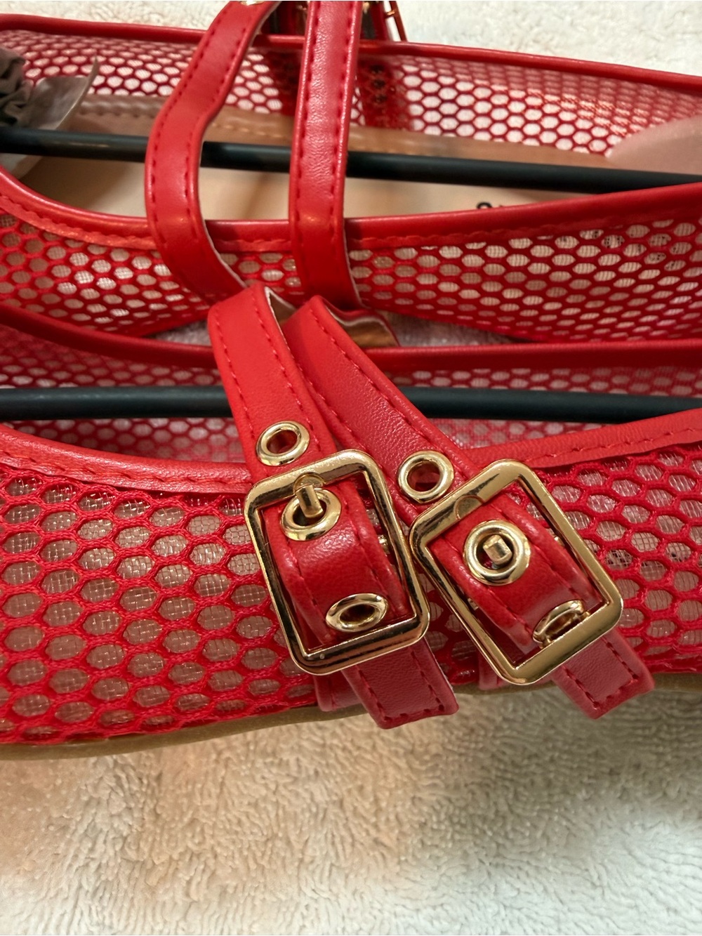 Red Double-Strap Mary Jane Flats bundle shoes for deeper discounts :) - Picture 4 of 7